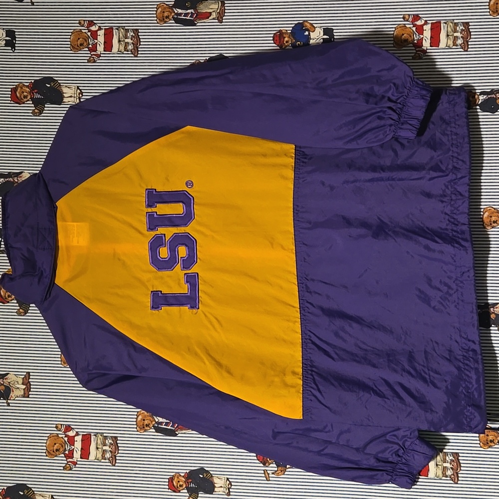 Heisman Collection Reebok LSU Tigers Pullover Windbreaker Small Size 8